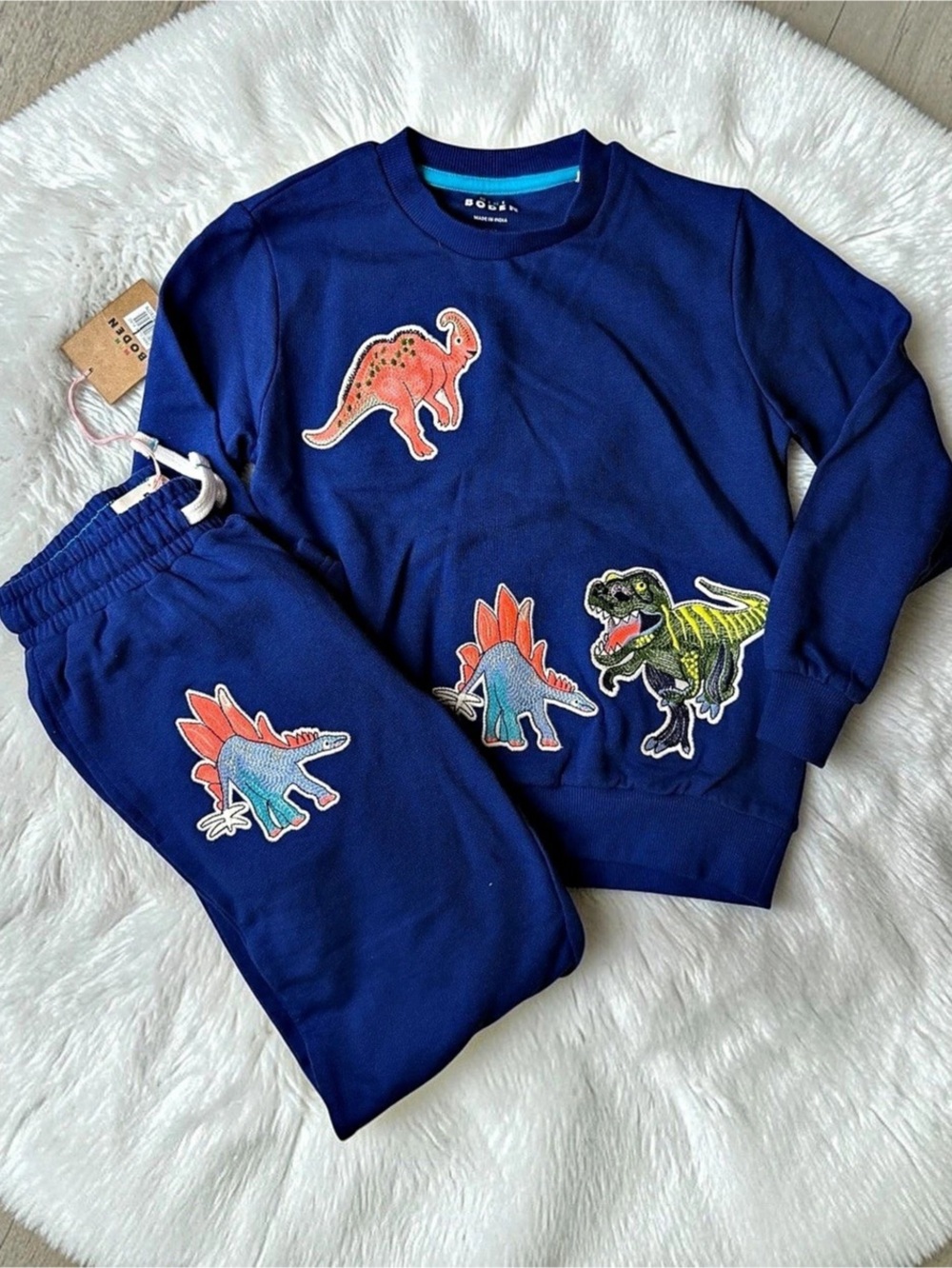 Mini Boden Dinosaur Sweatshirt and Joggers Set